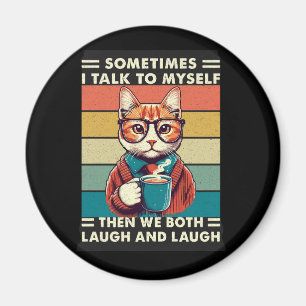 Vintage Retro-Katze Kaffee (3) Magnet