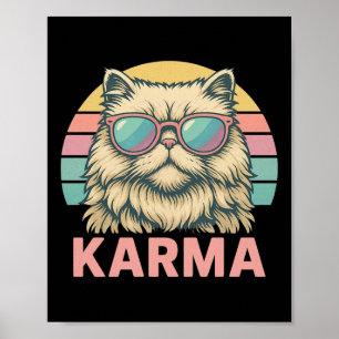 Vintage Retro-Katzenmusik für Teenager-Mädchen Kin Poster