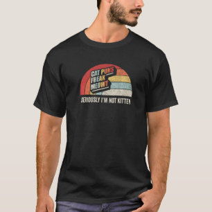 Vintage Retro Katzenwitze machen mich Meowt ernsth T-Shirt