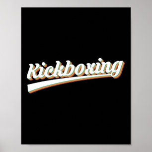 Vintage Retro Kickboxen Kickboxer Poster