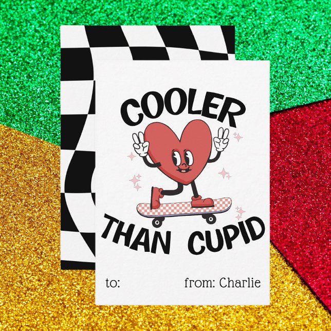 Vintage Retro Kid's Valentinstag Card Mitteilungskarte (Von Creator hochgeladen)