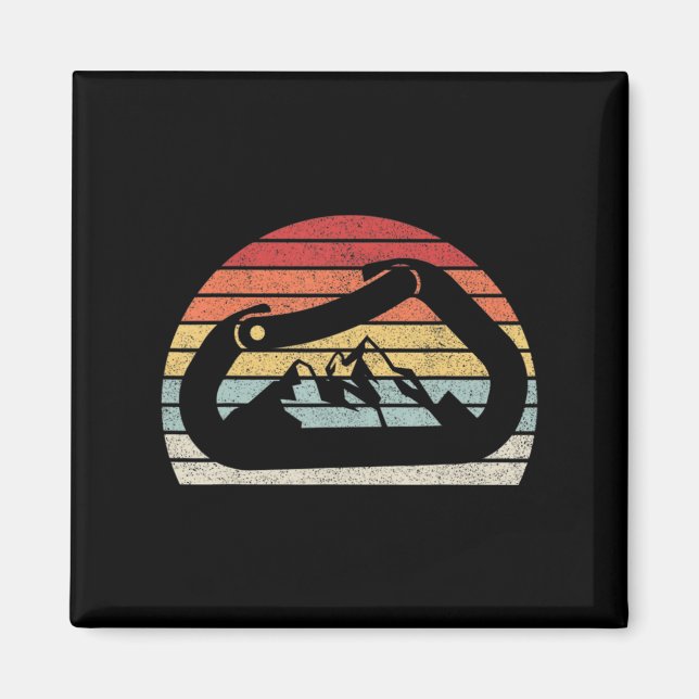 Vintage Retro Klettern  Magnet (Vorne)