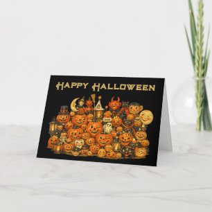 Vintage Retro-Kollektion von Halloween-Erinnerungs Karte