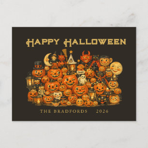 Vintage Retro-Kollektion von Halloween-Erinnerungs Postkarte