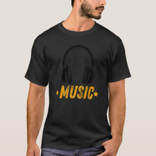 Vintage Retro Kopfhörer Elektronische Musik DJ T-Shirt