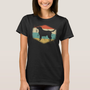 Vintage Retro Labrador Retriever Silhouette Dow Ow T-Shirt