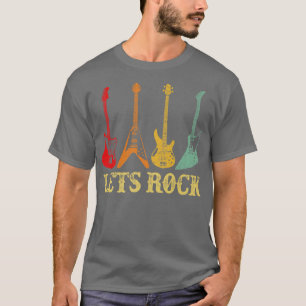 Vintage Retro Lass uns Rock Rock n Roll Gitarre144 T-Shirt