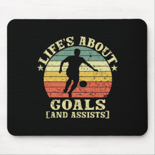 Vintage Retro Leben handelt von Zielen und Ist  Mousepad