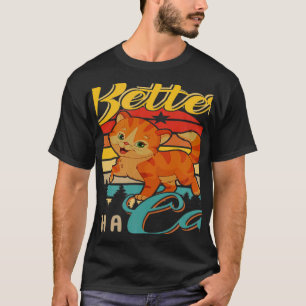 Vintage Retro Leben ist besser mit einer Katze pas T-Shirt