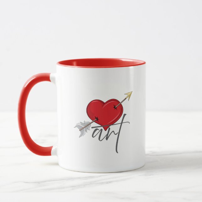 Vintage Retro-Liebe Art Cupid Tasse (Links)