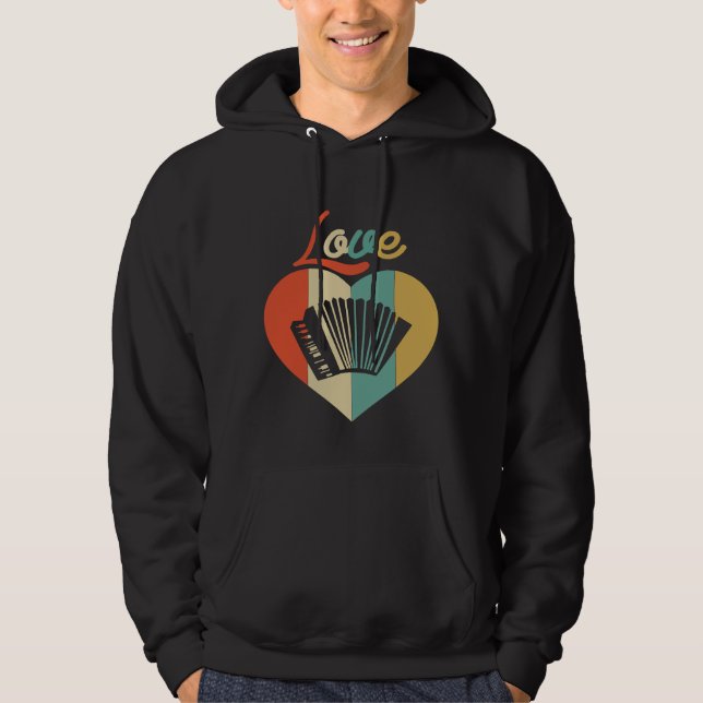 Vintage Retro-Liebe Hoodie (Vorderseite)