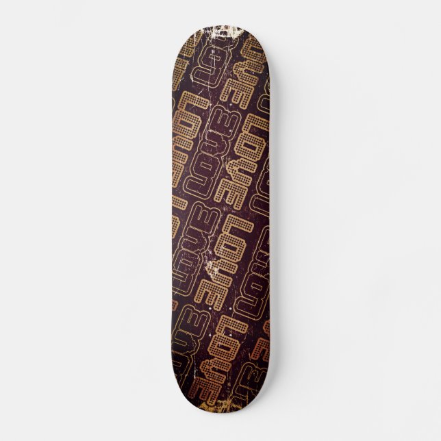 Vintage Retro-Liebe - Skateboard (Vorderseite)
