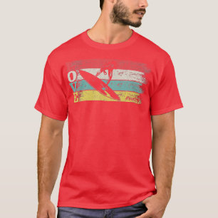 Vintage Retro Liebe Surfing Silhouette gestört S T-Shirt