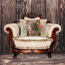 Vintage Retro Lilac Rose Duftseife Rundkissen