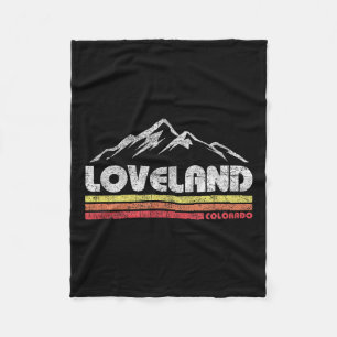 Vintage Retro Loveland Colorado Mountainbike Skifa Fleecedecke