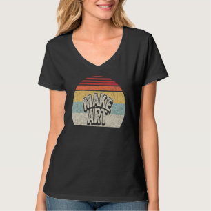 Vintage Retro Machen Maler Künstler Lehrer Artsy P T-Shirt