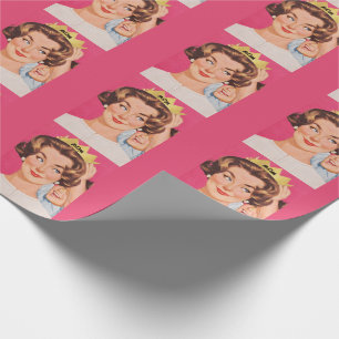 Vintage Retro Mama Krone Muttertag Geschenkpapier