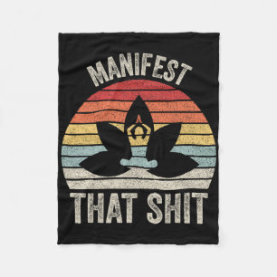 Vintage Retro Manifest, dass Meditation Yoga Fleecedecke