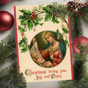 Vintage Retro Maria und Jesuskind Weihnachten nach