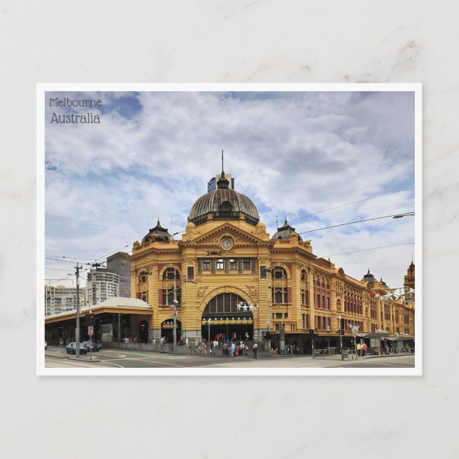 Vintage Retro Melbourne Australien Australie Postkarte (Vorderseite)