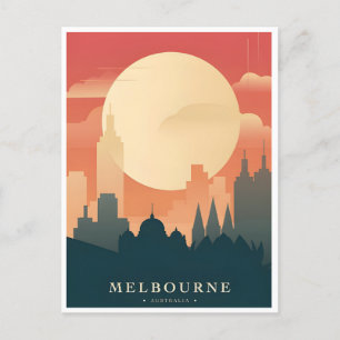 Vintage Retro Melbourne Australien Australie Postkarte