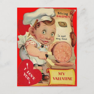 Vintage Retro Metzger Valentinskarte Feiertagspostkarte
