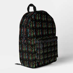 Vintage Retro-Mitteljahrhundert-Moderne-Optik Katz Bedruckter Rucksack