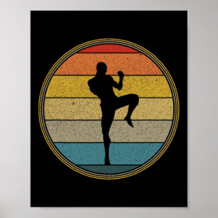 Vintage Retro MMA Mixed Martial Arts Kickboxen Poster