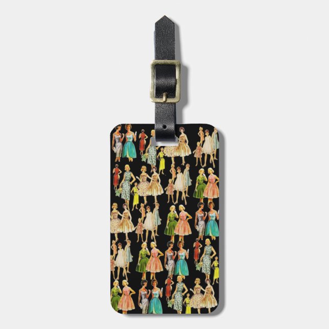 Vintage Retro-Mode Gepäckanhänger (Vorderseite vertikal)