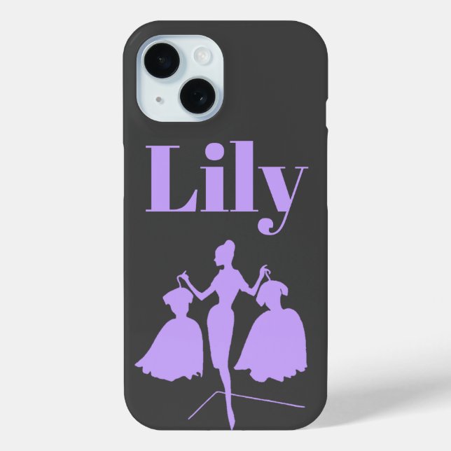 Vintage Retro-Mode-Silhouette Case-Mate iPhone Hülle (Rückseite)