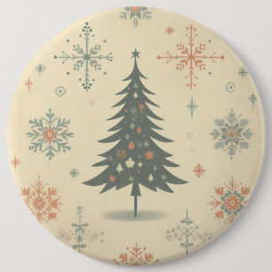 Vintage/Retro modernes Weihnachten/Winter Button