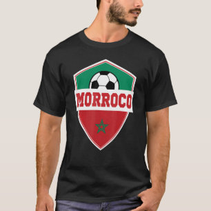 Vintage Retro Morrocan Football Morroco Flag Socce T-Shirt