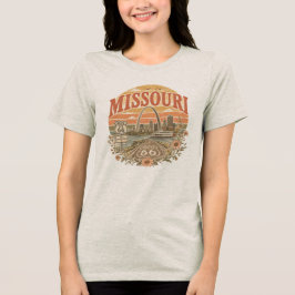 Vintage Retro Mother Road Gateway Bekleidung Tri-Blend Shirt