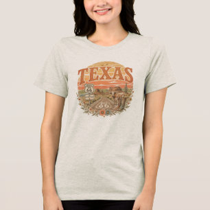 Vintage Retro Mother Road Longhorn Bekleidung Tri-Blend Shirt