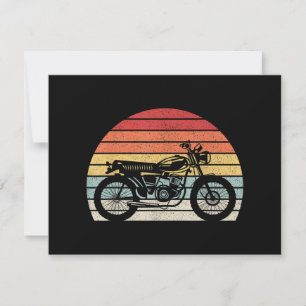 Vintage Retro Motorrad Feiertagskarte