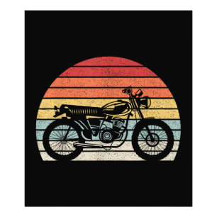 Vintage Retro Motorrad Fotodruck
