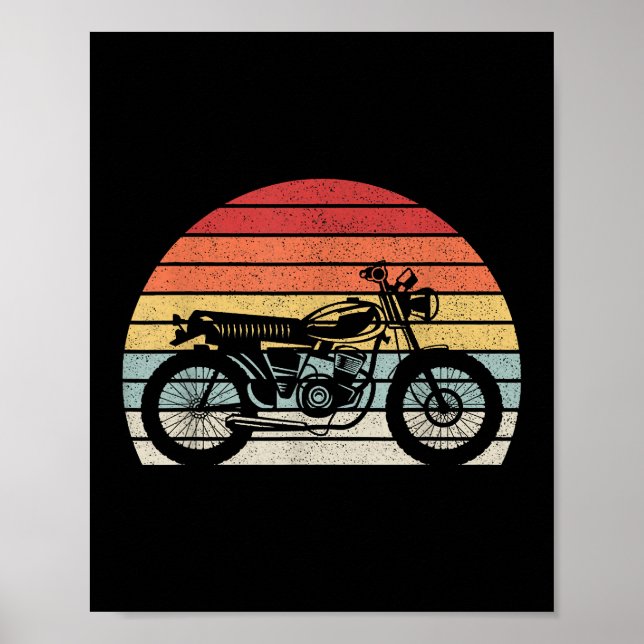Vintage Retro Motorrad Poster (Vorne)
