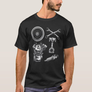 Vintage Retro-Motorradgarnituren T-Shirt