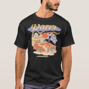 Vintage Retro Motorrennstrecke Straße und schnelle T-Shirt