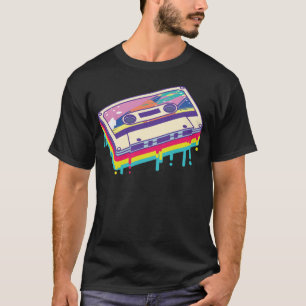 Vintage Retro Musik Kassetten Mixtape 80er und T-Shirt