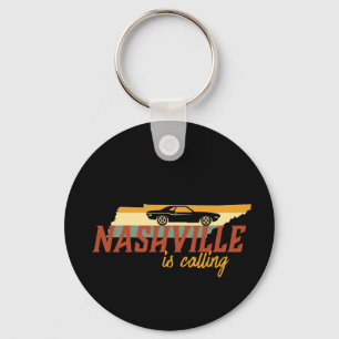 Vintage Retro Nashville Tennessee USA Stadtplan Schlüsselanhänger