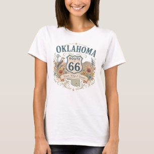 Vintage Retro Oklahoma Mother Road Schwalbenschwan T-Shirt