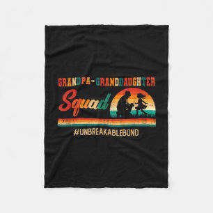 Vintage Retro Opa Enkelin Squad Vatertag Fleecedecke