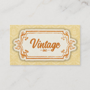 Vintage Retro Orange Visitenkarte