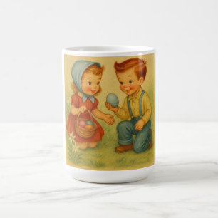 Vintage/Retro-Oster-Eiersuche aus den 1950er Jahre Kaffeetasse