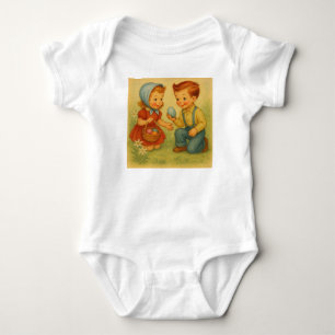 Vintage/Retro Ostereiersuche 1950er Jahre Baby Strampler