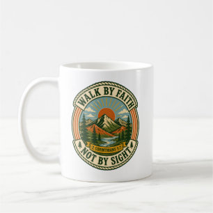 Vintage Retro Outdoor christliche Lager-Schrift Kaffeetasse