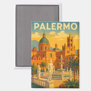Vintage Retro Palermo Sizilien Italien Magnet