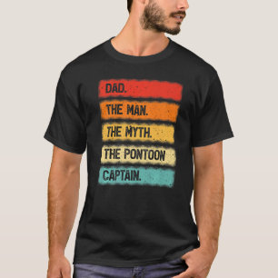 Vintage Retro Papa Der Mann Mythos Pontoon Kapitän T-Shirt