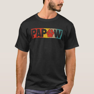 Vintage Retro Papa Pfoten Kostüm Hund Katze Hausti T-Shirt